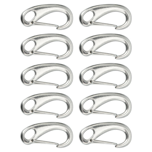 Spring Snap Hook Clips, Heavy Duty 10pcs Stainless Steel Quick Link Locking  Device For Climbing Hiking Gym For Keychain Backpack 