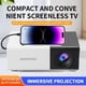 thumbnail image 1 of Proyector: Mini, portátil, automático, película al aire libre / interior, alta definición para el hogar, negro, 1 of 9