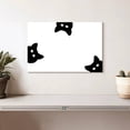 thumbnail image 2 of Elephant Stock Cat Curiosity Wall Art - Horizontal Canvas Wall Art - Living Room Wall Decor - Kids And Nursery Canvas - White And Black Decor - 12" x 8", 2 of 8