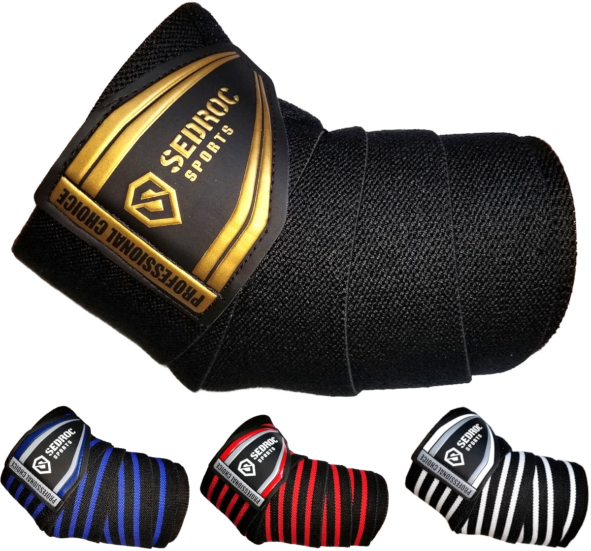 Sedroc Sports Professional Weight Lifting Elbow Wraps Powerlifting