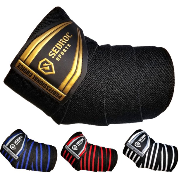 Sedroc Sports Professional Weight Lifting Elbow Wraps Powerlifting
