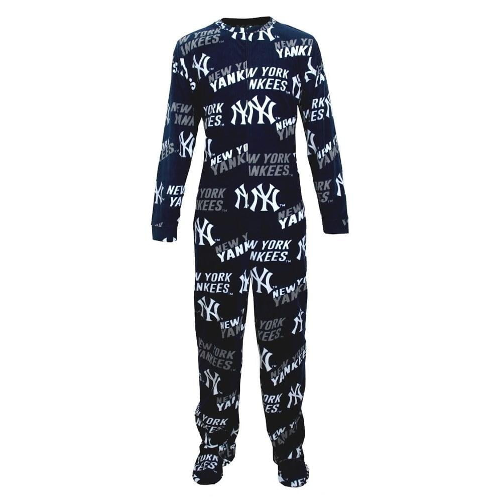 New York Yankees Fleece Mens Union Suit Pajamas Medium Walmart Canada
