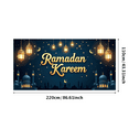 thumbnail image 3 of Ramadan Kareem Lanterns Stars Crescent Moon Theme Backdrop Banner for Ramadan Decorations Party Supplies Islamic Festival Celebration Photo Booth, 3 of 8