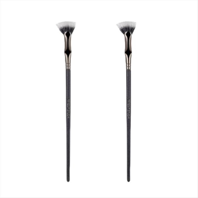 Cepillo de Pestañas Festoneado, Cepillo de Abanico para Pestañas, Herramienta Separadora de Pestañas, Peine de Pestañas para el Ojo Superior Inferior 2 Piezas