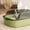 Green#320, variant on 15" Open Top Cat Litter Box with High Fence, 12L Large Capacity Semi-Closed Litter Pan, Splash-Proof Deepened Pet Sandbox with Scoop, Easy to Clean Detachable Design, 1PK