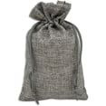 thumbnail image 2 of 8x10 Natural Burlap Gift Bags w. Drawstring (Cool Grey, Large)  Presents or DIY Craft by, 2 of 5