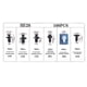 thumbnail image 2 of Kenally 100 Uds. Retenedor de coche, Clip de sujeción automático, remache de pasador, Kit de Panel embellecedor de puerta de parachoques Vehículos, repuestos y accesorios Mis Tipo 1 Kenally VI2791-01B, 2 of 6