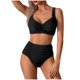 thumbnail image 5 of Conjunto de Trajes de Baño de Color Sólido de las Mujeres, una Pieza Plisada Conservadora con División Lateral para la Playa Y la Piscina, Trajes de Baño de Verano Modestos, 5 of 9