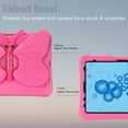 thumbnail image 3 of GSFY Case Compatible with iPad Air 11 inch M3 2025 / M2 2024, iPad Air 10.9 4th&5th Gen 2022/2020, Light EVA 360° 3D Butterfly Kickstand Shockproof Case Cover with Pencil Holder, Rose BTFLY, 3 of 7