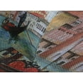 thumbnail image 4 of Ambesonne Venice Quilted Bedspread Set 3 Pcs, Watercolor Serene City, King Size, Peach Pale Blue Red, 4 of 5