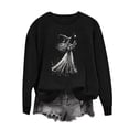thumbnail image 5 of Mifsaly Halloween Sweatshirt Vintage Witch Graphic Long Sleeve Pullover Tops Crewneck Casual Fall Holiday Party Slouchy Sweatshirts Black,XXL, 5 of 5