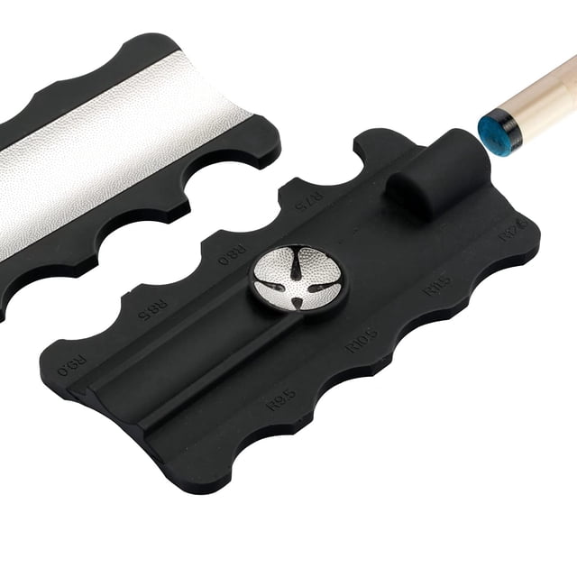 Herramienta de reparación de punta de taco de billar 5 en 1, moldeador/desgaste/aireador/bruñidor/medidor de radio, accesorios de billar