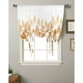 thumbnail image 2 of Burnt Orange Forest Tie Up Curtains for Kitchen Bathroom Bedroom Windows 63 Inch Length, Modern Abstract Silhouette Art Balloon Drape Curtains Shade Rod Pocket Drapery Curtain Panel, 52"x63", 2 of 7