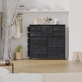 thumbnail image 4 of Qinaqin Negro 12- cm de Profundidadrawer Tela Profundidadresser con Convenient Side Pockets Ideal Almacenamiento Solution para Bedrooms Living Rooms Alturaallways y Closets, 4 of 7