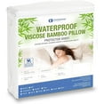 thumbnail image 3 of Bamboo Pillow Insert Protector 1 Pack - Waterproof Zippered - Viscose Bamboo - 20x20 inch, 3 of 5