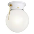 thumbnail image 6 of Design House Traditional 1-Light Indoor Flush Mount Dimmable Globe Light, White, 6 of 13