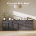 thumbnail image 4 of BELLEZE Modular Sideboard Cabinet Set, 3-Piece Modern Wood Buffet Cabinet contain Arched Cabinet and 2 3-Drawer Storage, Freely Configurable Credenza for Living Room Kitchen, Ebony, 4 of 7