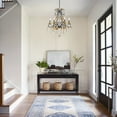 thumbnail image 5 of Mid-Century French Style 6-Light Crystal Chandelier in Matte Black and Antique Gold Finish For Versatile Interiors, 5 of 5