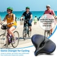 thumbnail image 5 of Oversized Bike Seat for Men & Women Comfort, Extra Wide Bicycle Seat Cushion, Comfortable Wing Padded, Large Replacement Saddle for Peloton, Stationary Exercise Bike, Ebike, Cruiser, City Bike, 5 of 14