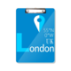 thumbnail image 1 of Londres geografía coordenadas trave Portapapeles Carpeta de escritura Placa de soporte A4, 1 of 4