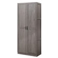 thumbnail image 3 of Scranton & Co 2-Piece Gray Storage Cabinet Set with 14 Cubby Compartments, 3 of 9
