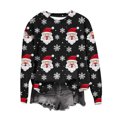 thumbnail image 4 of WXLWZYWL Womens Christmas Sweatshirts Cute Xmas Ugly 3D Graphic Print Sweaters Oversized Long Sleeve Round Neck Pullover Tops, 4 of 4