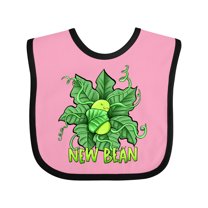 Inktastic New Bean Cute Sleeping Bean in Leaves and Vines Boys or Girls Baby Bib