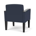thumbnail image 3 of Belmont Lounge Lobby Reception Waiting Guest Chair / Black Steel Legs / Blue, 3 of 5