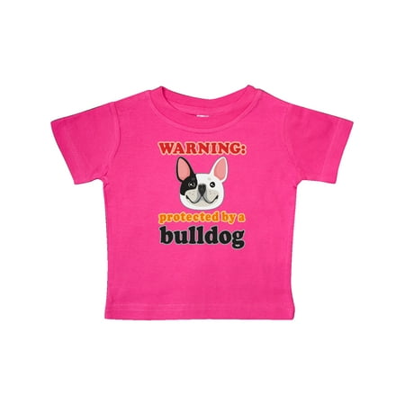 

Inktastic Protected by a Bulldog Gift Baby Boy or Baby Girl T-Shirt