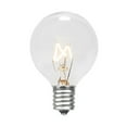 thumbnail image 2 of Novelty Lights 25 Pack G50 Outdoor String Light Globe Replacement Bulbs, Clear, E12/C7 Base, 7 Watt, 2 of 7