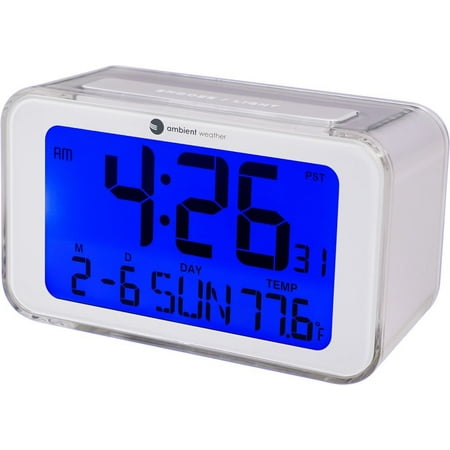 Ambient Weather RC_8320 Self Setting Digital Alarm Clock with Radio Controlled