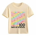 thumbnail image 7 of XAOFW Kids T-Shirts Girls 100 Days Of School Fashion Number Print Shirt Cute Toddler Youth Teenage Short Sleeve Crew Neck Comfortable Stylish Holiday Vacation Top, 7 of 7