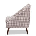 thumbnail image 3 of Bowery Hill Houndstooth Fabric Accent Chair in Brown and White, 3 of 9
