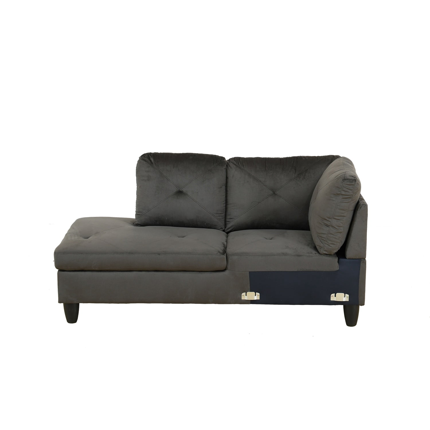 Hommoo Sofa Set, Flannel 2-Piece Couch Living Room Sofa Set, Suitable for Home, Grey