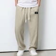 thumbnail image 2 of Mens Casual Joggers Pants Cotton Drawstring Chino Hiking Pants Outdoor Sweatpants with Pockets Joggers Sweatpants ,XL-Khaki, 2 of 6