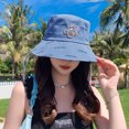 thumbnail image 5 of 54-58cm sombrero de circunferencia sombrero de verano mujer bordado oso pescador sombrero sombrilla lavabo sombrero protector solar al aire libre sombrero MFZFUKR BST3054648-4, 5 of 5