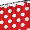 thumbnail image 3 of Vintage Red Polka Dots Shower Curtain - Premium Waterproof Polyester Fabric - 72x72 Inch Quick Dry Bath Curtain with Rust-Resistant Grommets - Includes 12 Hooks for Easy Installation, 3 of 5