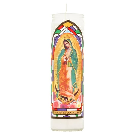 Jar Candle Virgen De Guadalupe White - Continental Candle