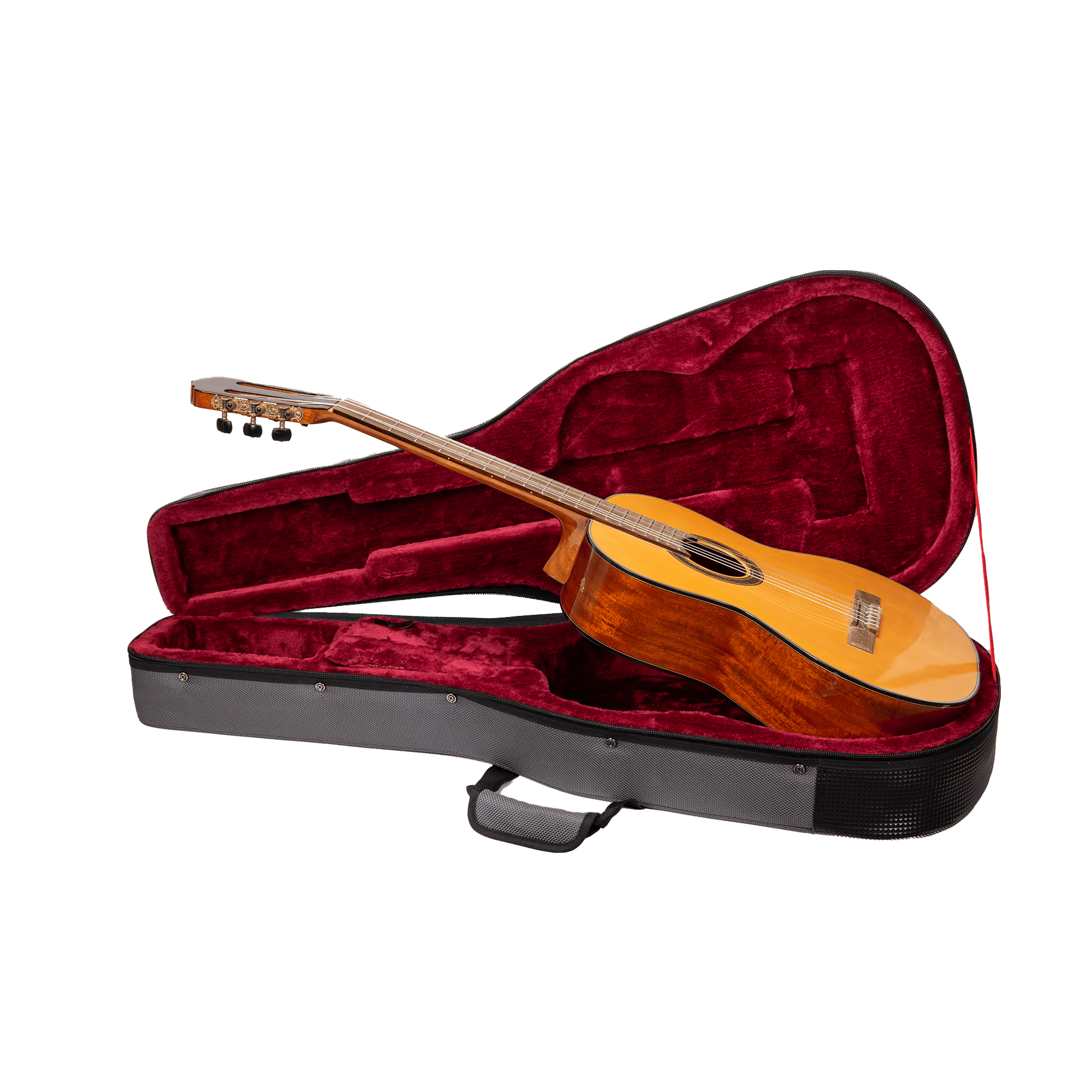 Crossrock Classical Guitar Foam Case | Lightweight Gray Gig Bag with Modern Fabric, Plush Interior & Storage Compartments (CRP300CDG)