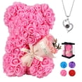 thumbnail image 1 of Oso de peluche rosa K KYMAKE para regalo del Día de la Madre, 1 of 7
