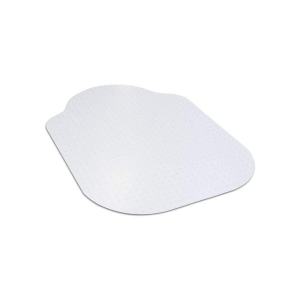 Evolve Modern Shape 33 in. x 44 in. Clear Office Chair Mat with Lip for Low Pile Carpet