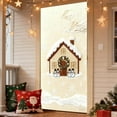 thumbnail image 4 of OEFNTAC Christmas Door Curtain 35x72in Stereoscopic Embroidery Style Polyester Wall Cover Panel Holiday Party Backdrop Home Door Decoration Festive Complete, 4 of 6
