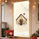 thumbnail image 4 of 3D Embroidery Christmas Door Curtain Holiday Decorative Cover for Front Door Wall Party Festival Home Decorations, 4 of 6