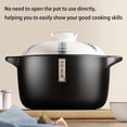 thumbnail image 4 of Clay Cooking Pots,with Lid Japanese Heat Resistant Casserole Stew Soup Earthenware Hot Pots for Cooking Delectable Soups, 4 of 8