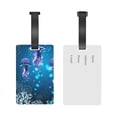 thumbnail image 4 of Glowing Vivid Jellyfishes Luggage Tags Suitcases ID Baggage Identifier Card Name Tag for Travel Backpacks Gym Bags, 4 of 6