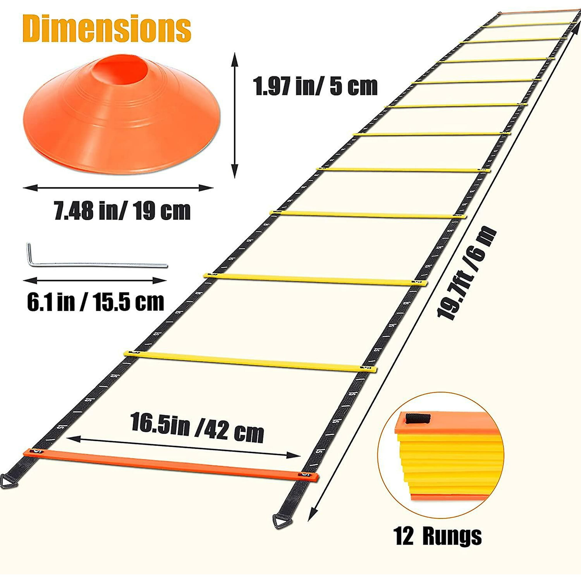 Agility Ladder Agility Speed And Balance Training Ladder For Soccer Basketball Boxing Softball Footwork Sports Agility Training Walmart