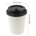thumbnail image 3 of EeaseCA 50pcs Disposable Coffee Cups Insulation Takeaway Paper Cup with Lid (8oz, 280ml), 3 of 8