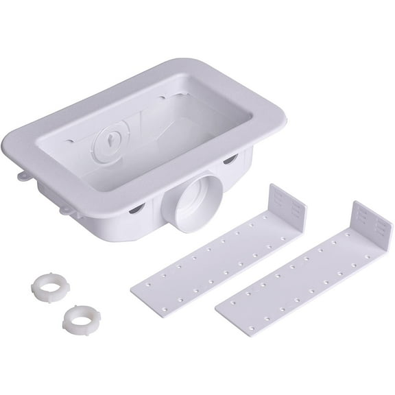 Oatey Washing Machine Outlet Box Centro II Plain Valve - 3/4 In, White
