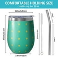 thumbnail image 5 of 12oz Stainless Steel Insulated Wine Tumbler with Lid and Straw – Double Wall Vacuum Mug for Hot & Cold Drinks, 304 Steel Interior, Sweat-Free Design, 5 of 5