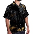 thumbnail image 2 of Bats Men's Printed Casual Button Down Short Sleeve Beach Shirts, 2 of 6